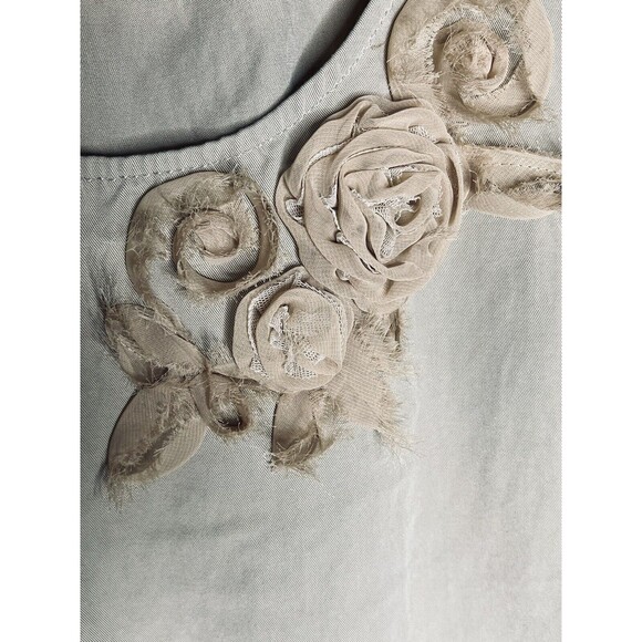 LOVE Moschino Tan Shift Dress w/ Rosettes & Belt Tie Sz 10 (US) 46 (IT) - Picture 3 of 7